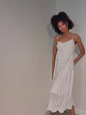 🤍 Primark White Sleeveless Cotton Dress Size 4
